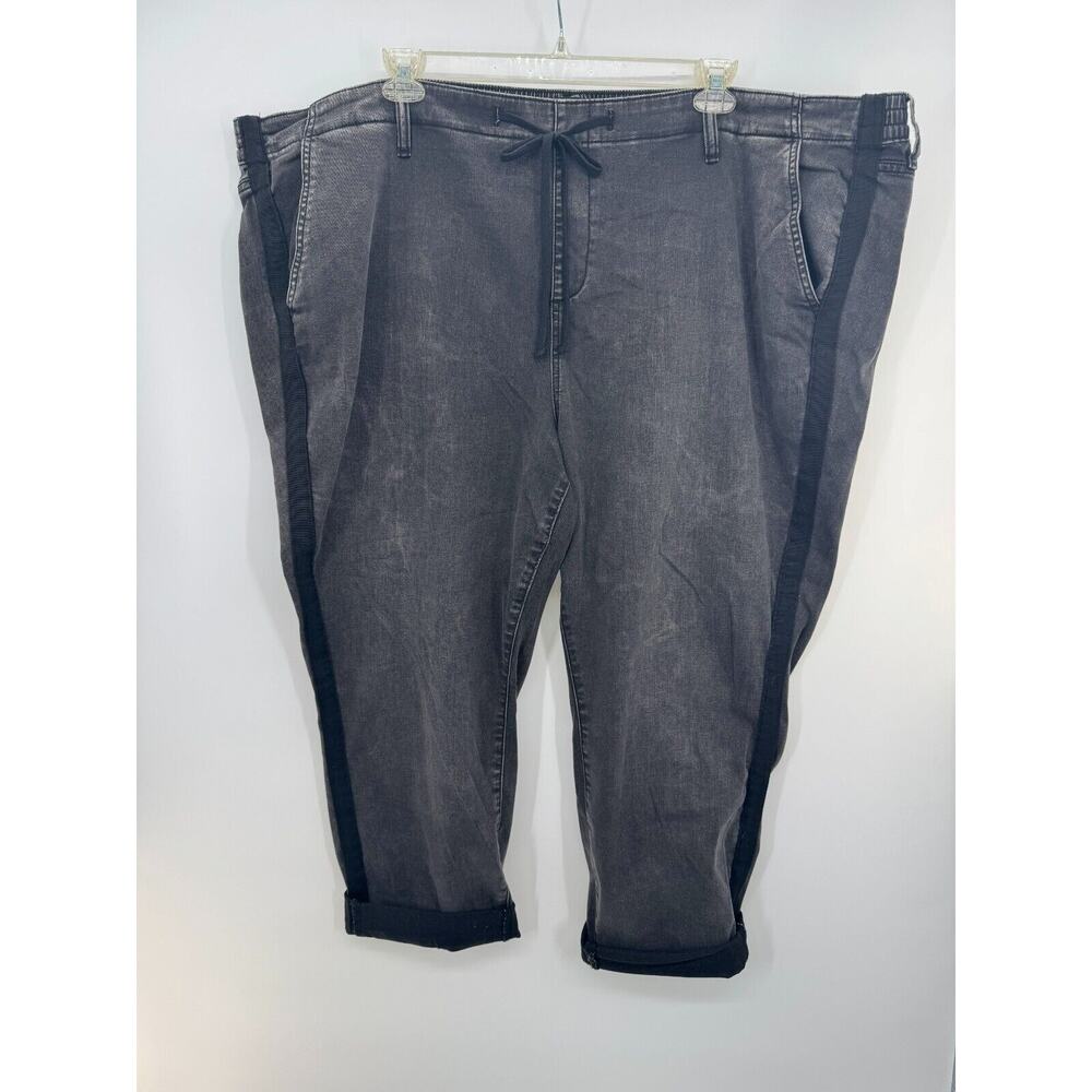 Torrid Womens Jogger Gray 5R Straight Roll Hem Drawstring Stretch Pull On NWOT